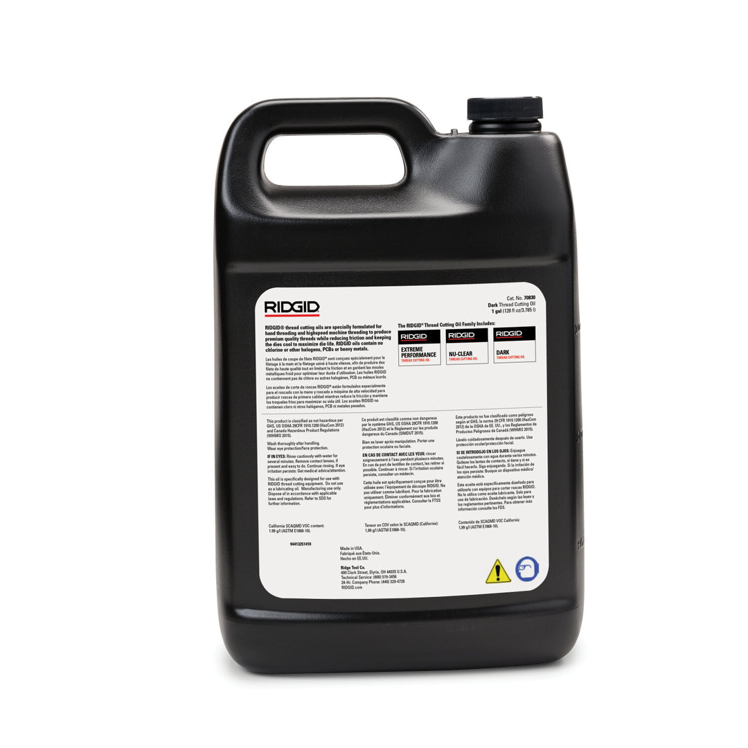 Ridgid 70830 Dark Thread Cutting Oil