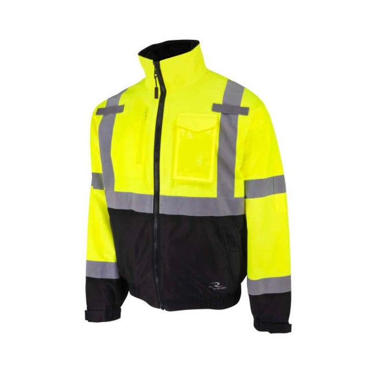 Radians RHG-SJ13 3-in-1 Bomber Jacket with Inner Heated Vest Kit with Battery - Hi-Vis Green