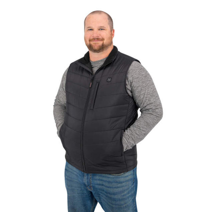 Radians RHG-V200 Men's Heated Puffer Vest Kit with Battery - Black