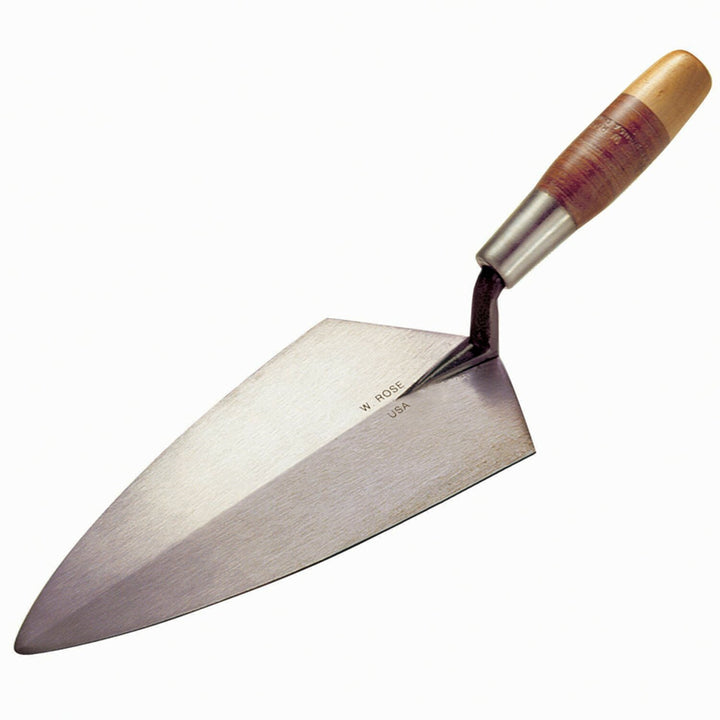 W. Rose RO310-11 1/2 11-1/2” Philadelphia Brick Trowel with Leather Handle