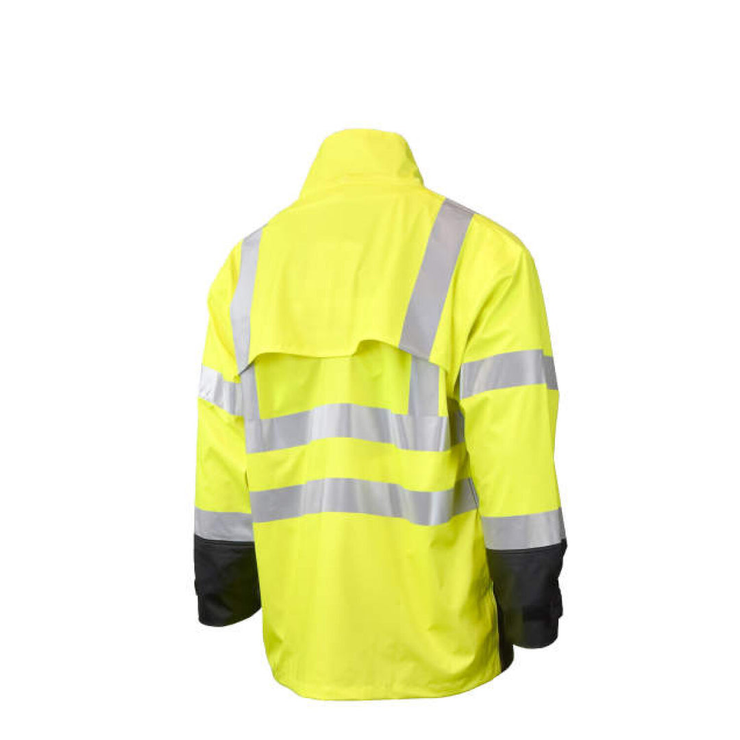 Radians RW07 High Visibility Rainwear Jacket-Hi-Vis Green / Black