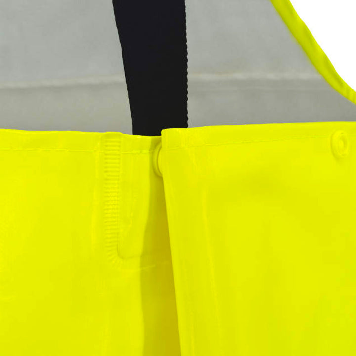 Radians RW08B Class E Self-Extinguishing Rain Bib with Safety Fly - Lime