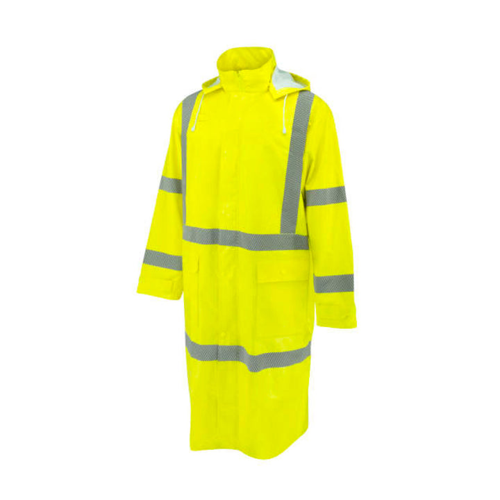Radians RW08C Class 3 Self-Extinguishing Raincoat - Lime