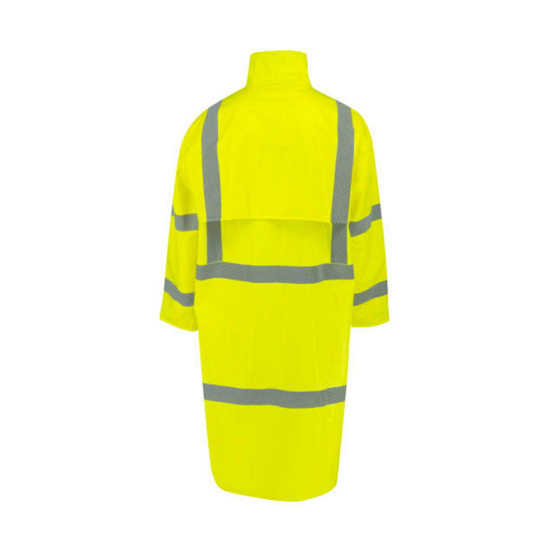 Radians RW08C Class 3 Self-Extinguishing Raincoat - Lime