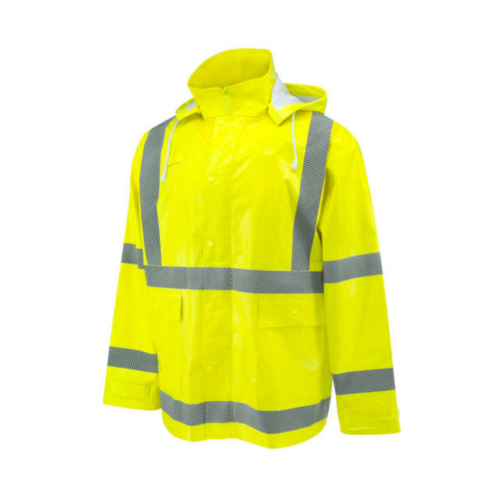Radians RW08J Class 3 Self-Extinguishing Rain Jacket - Lime