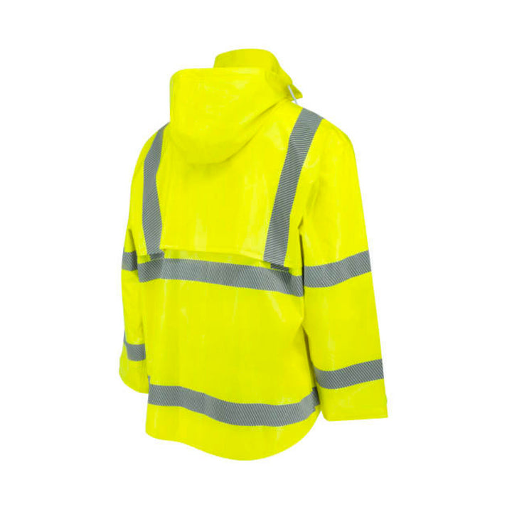 Radians RW08J Class 3 Self-Extinguishing Rain Jacket - Lime