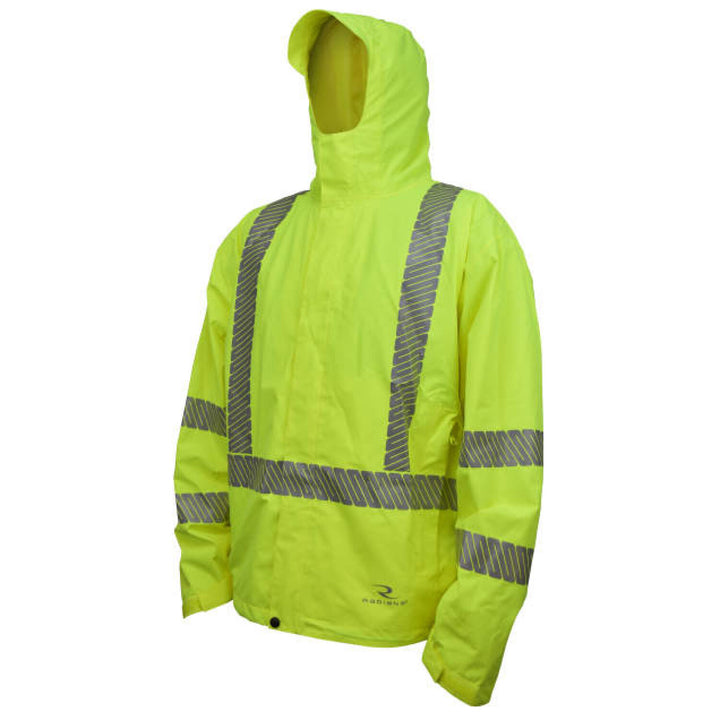 Radians RW11 Waterproof Lightweight Packable Raincoat - Green