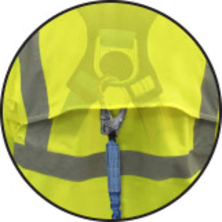 Radians RW32-3Z1Y Heavy Duty Rip Stop Waterproof Rain Jacket - Hi-Vis Green