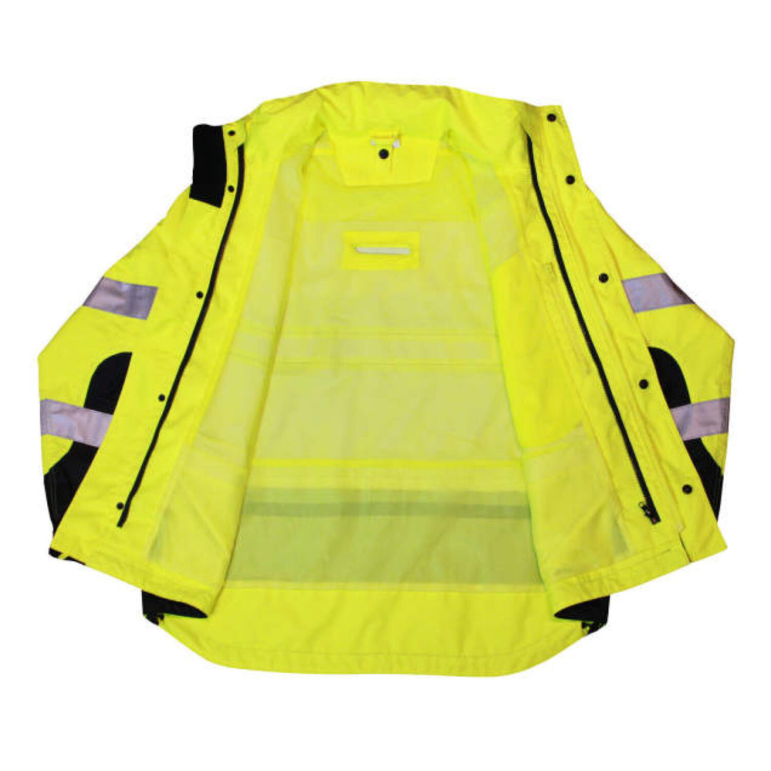 Radians RW32-3Z1Y Heavy Duty Rip Stop Waterproof Rain Jacket - Hi-Vis Green