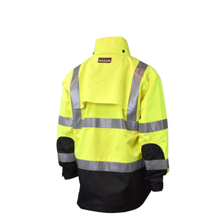 Radians RW32-3Z1Y Heavy Duty Rip Stop Waterproof Rain Jacket - Hi-Vis Green