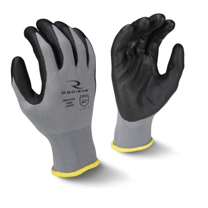 Radians  RWG13C Polyester Shell Foam Nitrile Gripper Glove