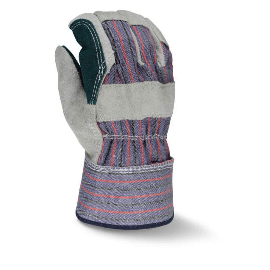 Radians RWG3200DP Regular Shoulder Gray Split Cowhide Double Leather Palm Glove