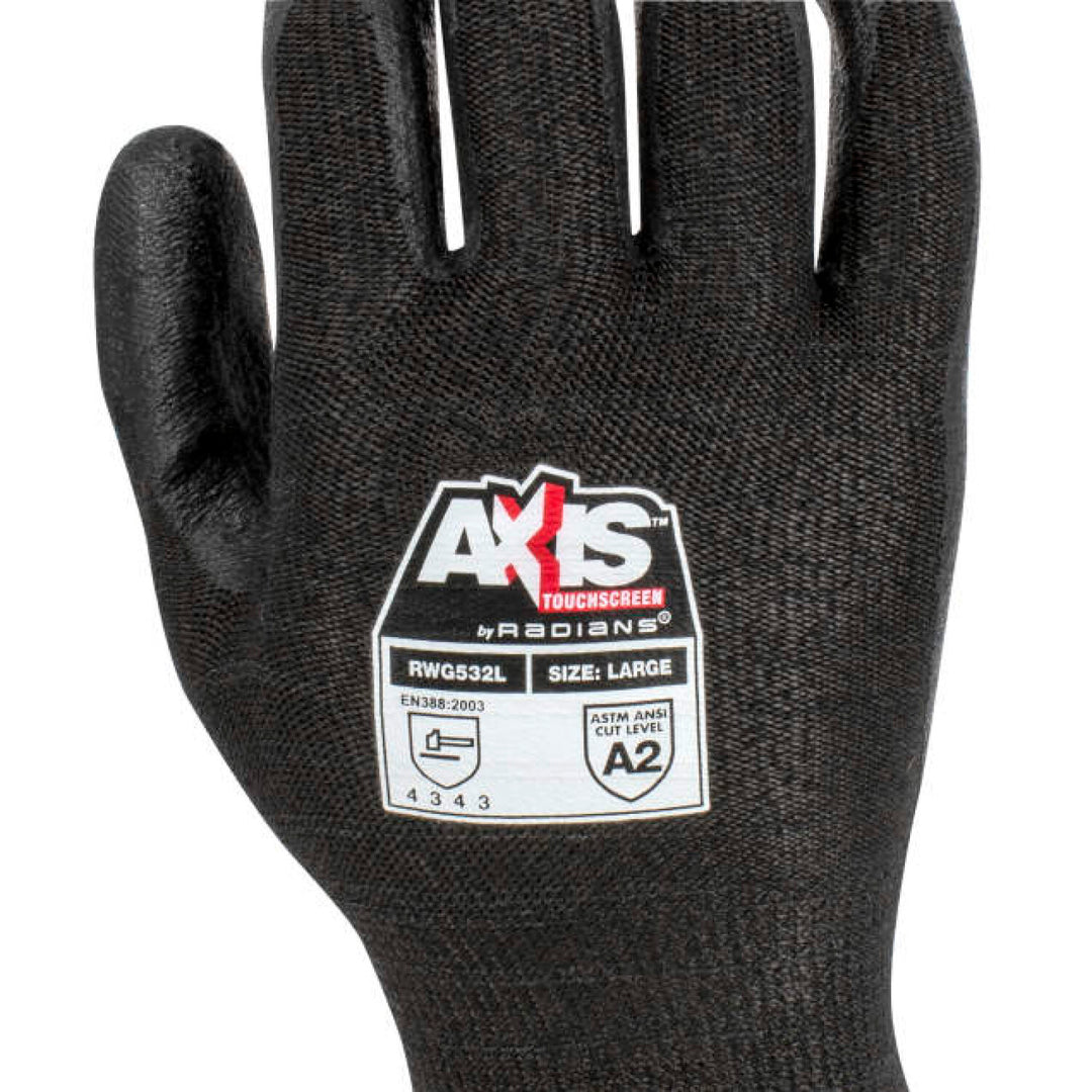Radians RWG532 AXIS Cut Protection Level A2 Touchscreen Work Glove