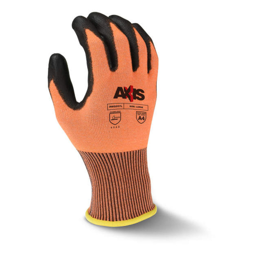 Radians RWG557 AXIS Cut Protection Level A4 High Tenacity Nylon Glove