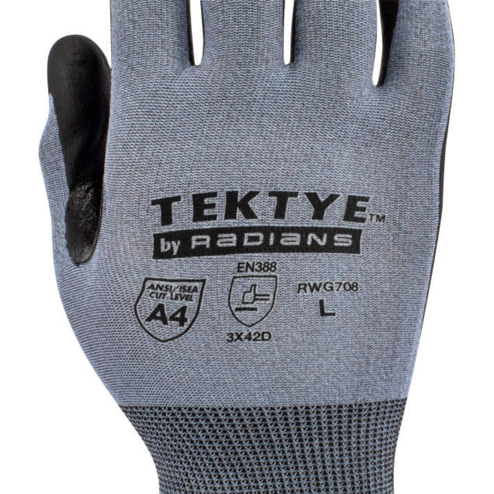 Radians RWG708 TEKTYE Nitrile A4 Cut Protection Glove