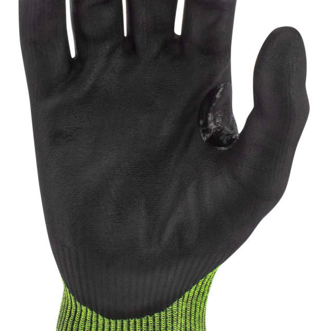 Radians RWG755 TEKTYE Reinforce Thumb Green Nitrile Dip Cut Protective Work Glove
