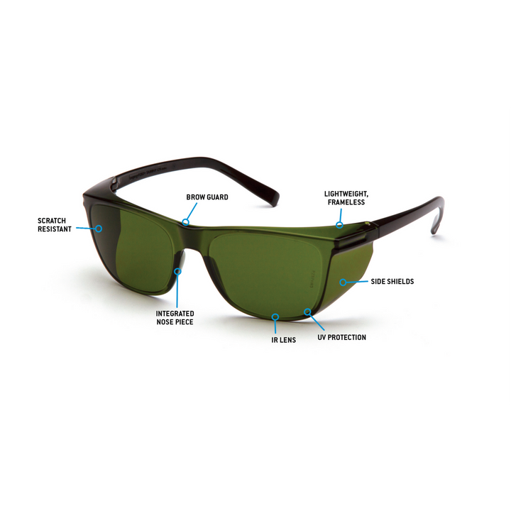 Pyramex S10960SF Legacy 3.0 IR Lens with Green Tinted Temples