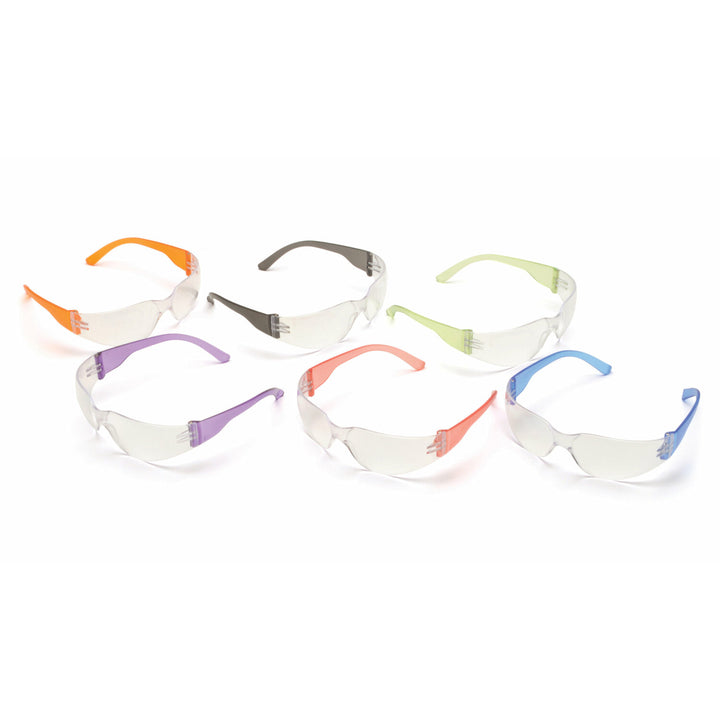 Pyramex S4110SNMP Mini Intruder Clear Lens with Assorted Temple Colors