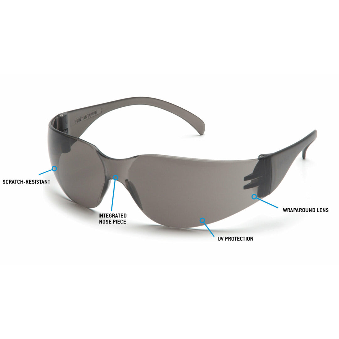 Pyramex S4120ST Gray Anti-Fog Lens with Gray Temples