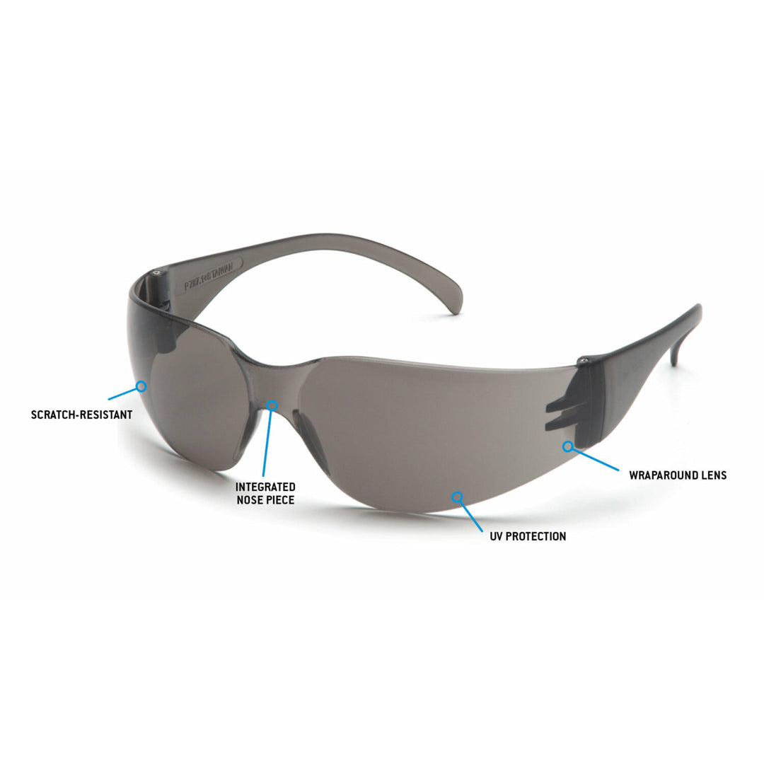 Pyramex S4120S Intruder Gray Lens with Gray Temples