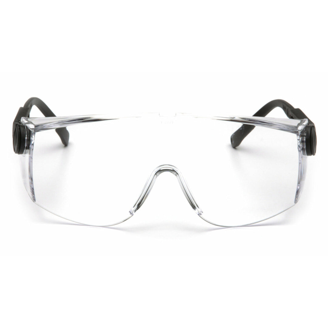 Pyramex SB1010S Defiant Jumbo Size Clear Lens with Black Temples