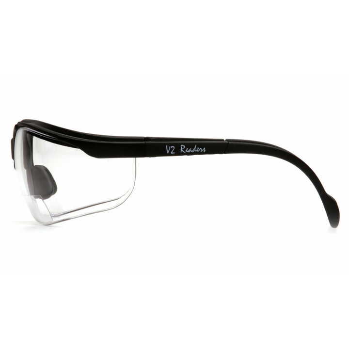 Pyramex SB1810R20 V2 Readers Clear +2.0 Lens with Black Frame