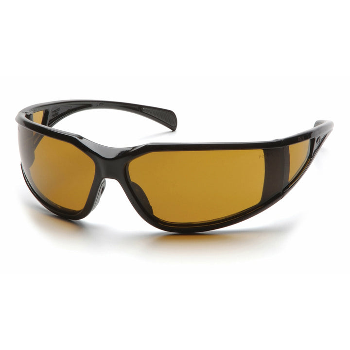 Pyramex SB5133DT Pyramex Safety - Exeter - Glossy Black Frame/Shooter's Amber Anti-Fog Lens