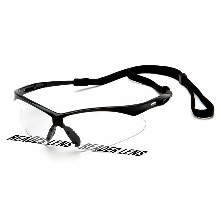 Pyramex SB6310SPR15 Pmxtreme Clear +1.5 Reader Lens with Black Frame and Cord