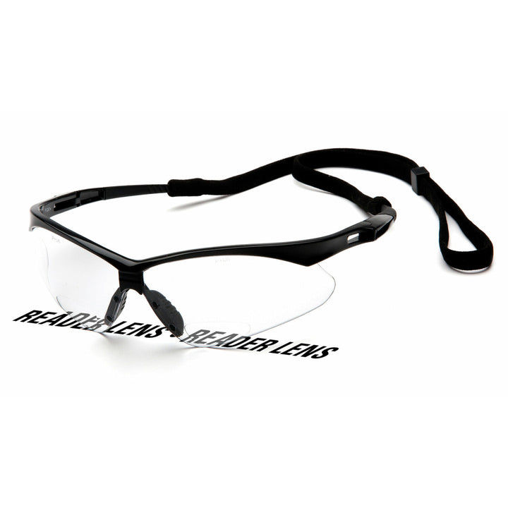 Pyramex SB6310SPR20 Pmxtreme Clear +2.0 Reader Lens with Black Frame and Cord