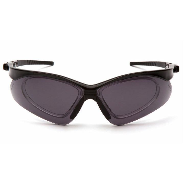 Pyramex SB6320STRX PMXTREME Gray Anti-Fog Lens with Black Frame and Cord