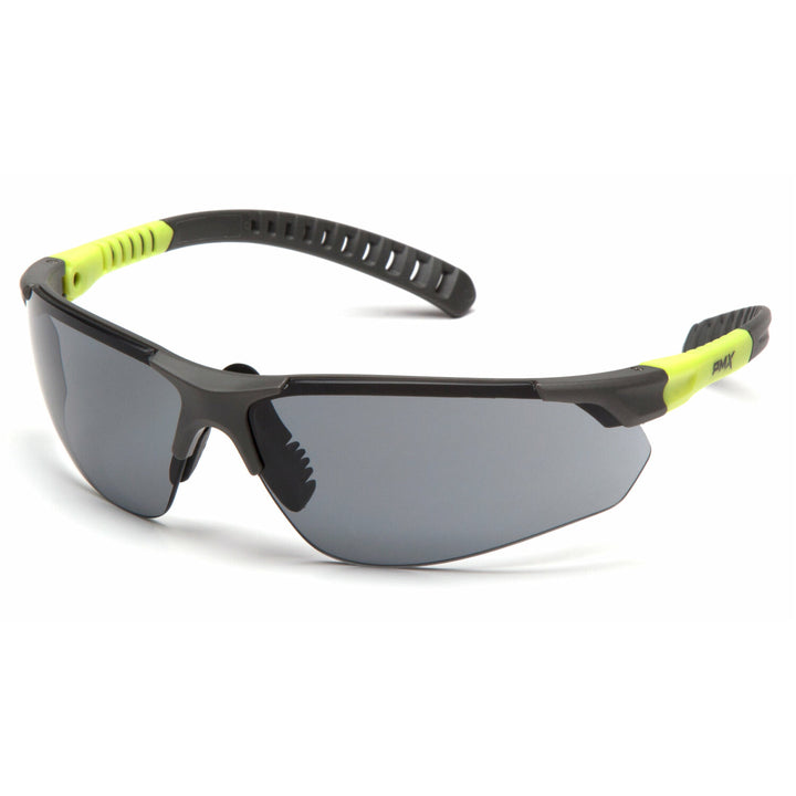 Pyramex SGL10120D Sitecore - Gray Lens with Gray and Lime Temples