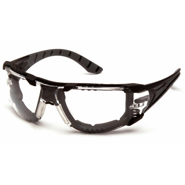 Pyramex SBG9610STMFP  Endeavor Plus - Black-Gray Foam Padded Frame/Clear H2MAX Anti-Fog Lens