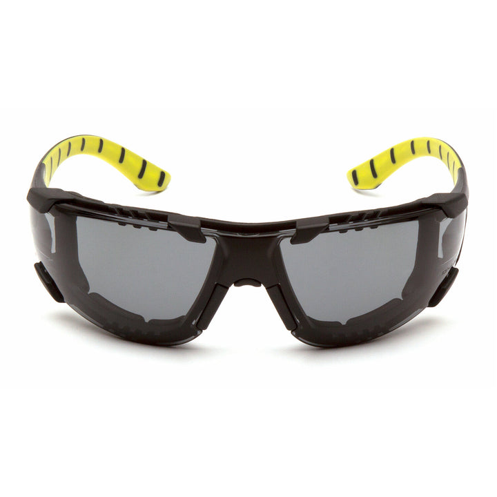 Pyramex SBGR9620STMFP Endeavor Plus - Black-Green Foam Padded Frame/Gray H2MAX Anti-Fog Lens Safety Glasses