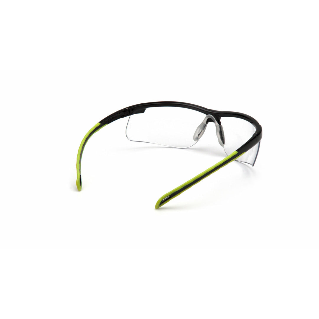 Pyramex SBL8610DTM Ever-lite- Clear H2MAX Anti-Fog Lens with Black/Lime Frame