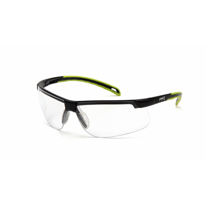 Pyramex SBL8610DTM Ever-lite- Clear H2MAX Anti-Fog Lens with Black/Lime Frame