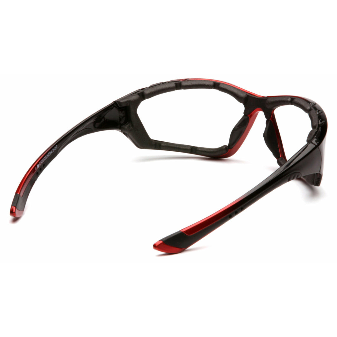 Pyramex SBR8710DTP Accurist - Black/Red Padded Frame/Clear Anti-Fog Lens