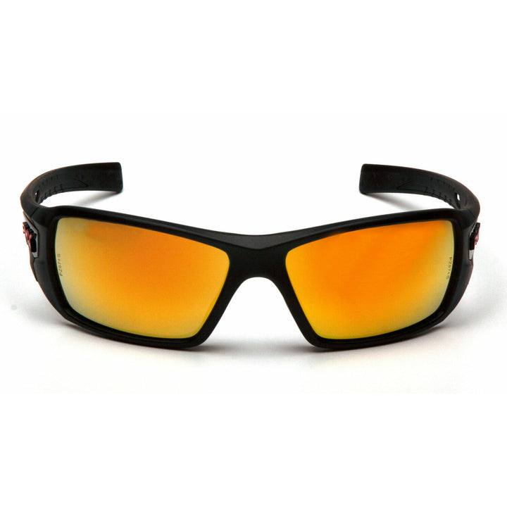 Pyramex SBRF10445D Velar Safety Glasses - Black Frame - Ice Orange Mirror Lens