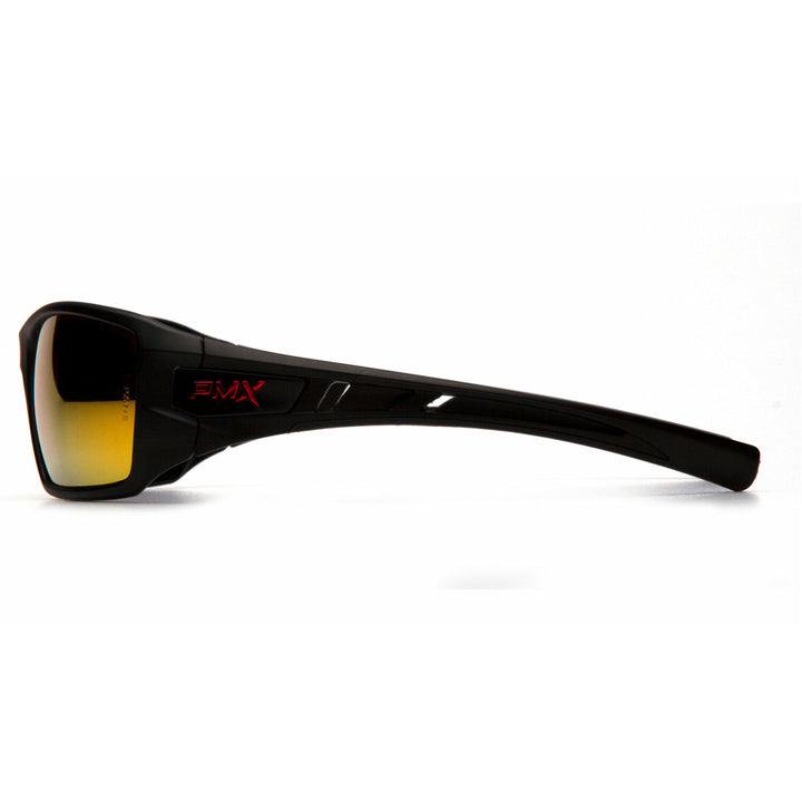 Pyramex SBRF10445D Velar Safety Glasses - Black Frame - Ice Orange Mirror Lens