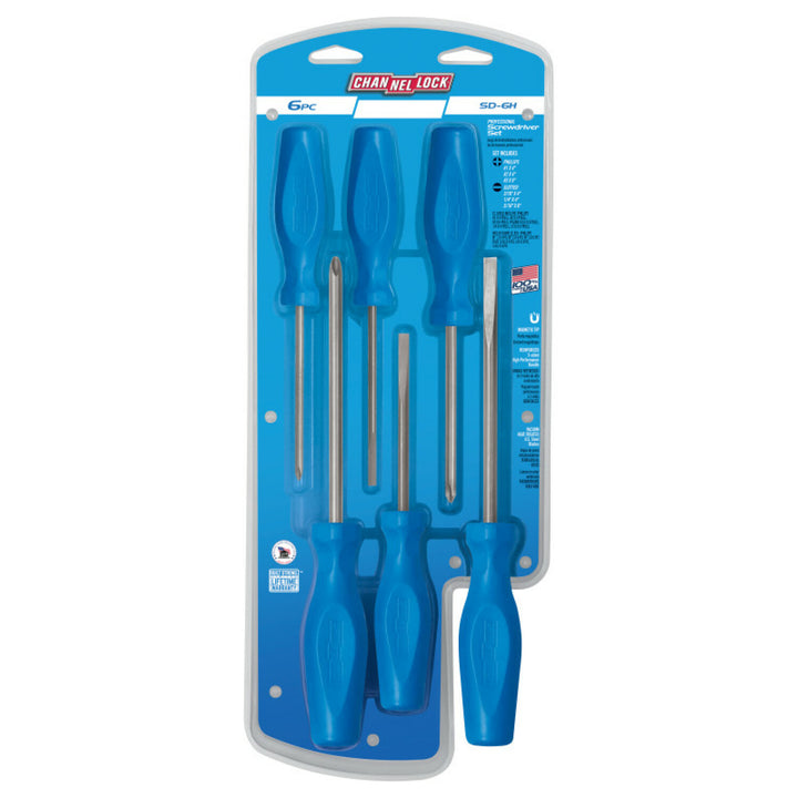 Channellock SD-6H 6PC Standard Screwdriver Set