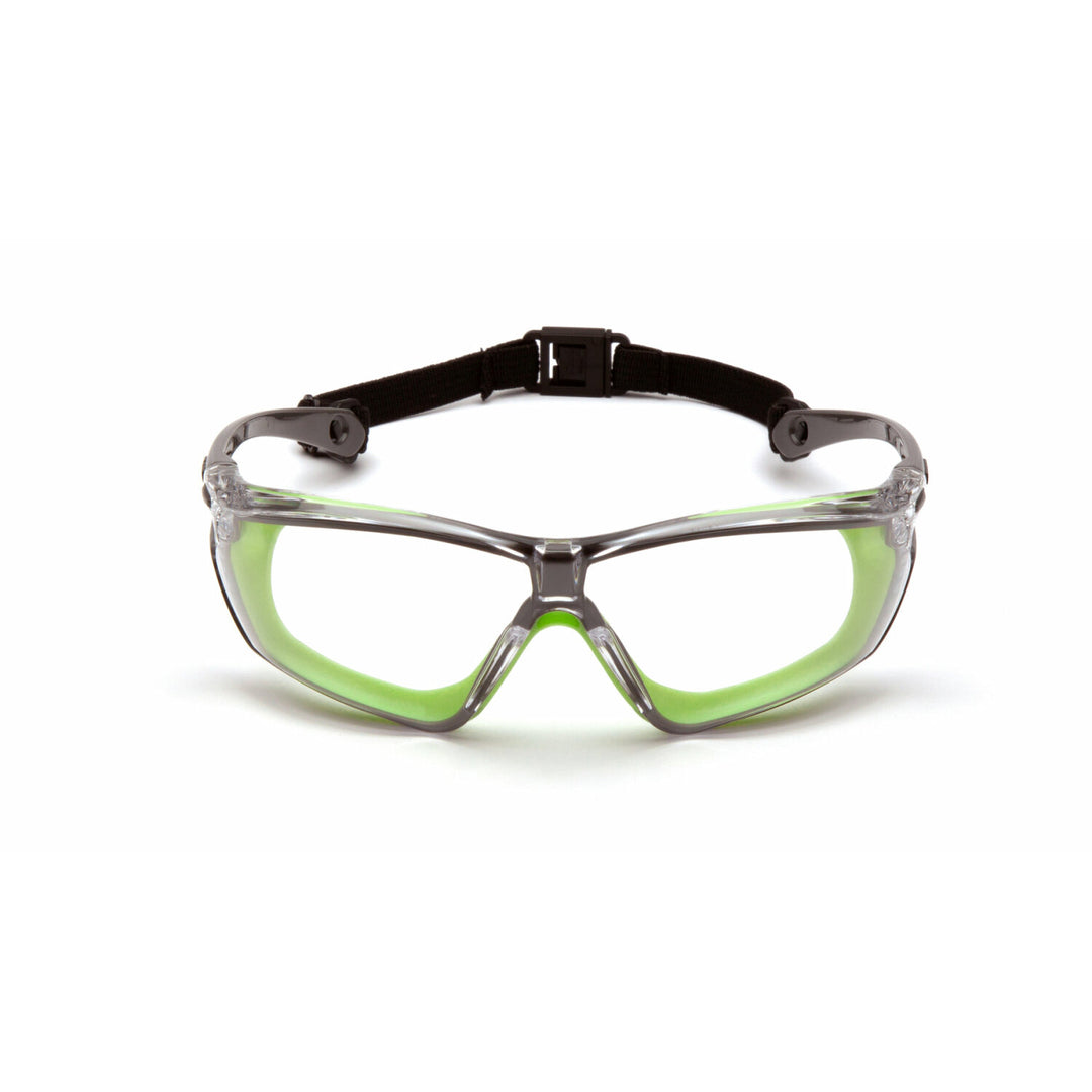 Pyramex SGL10610DT Pyramex Safety - Gray-lime frame / clear H2X anti-fog lens