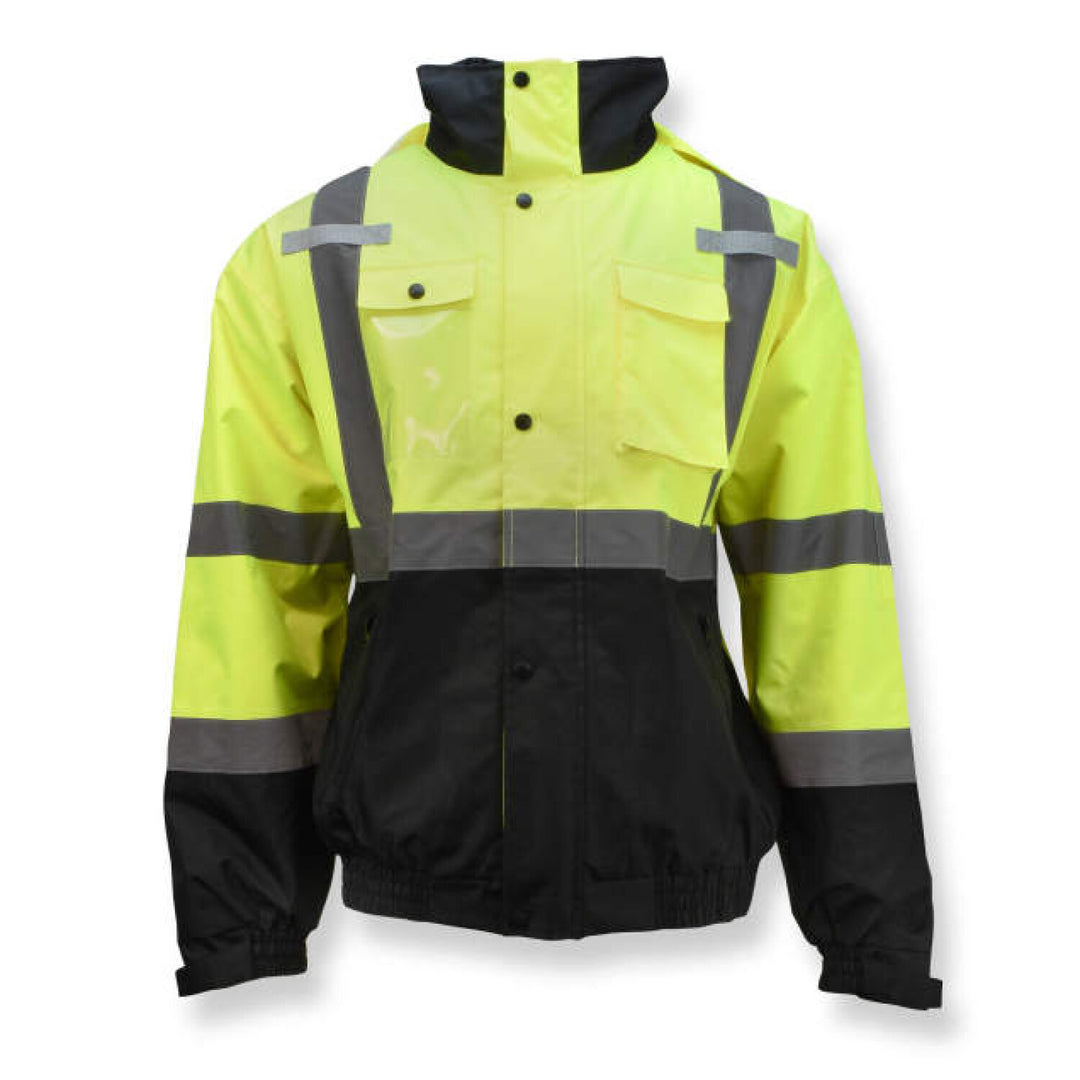 Radians SJ320 3-in-1 Durable Ripstop Bomber Jacket with Color Blocking - Green