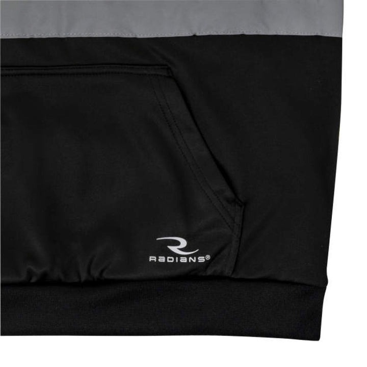 Radians SJ34B-3 Class 3 Color Blocked 1/4 Zip Sweatshirt - Hi Vis Green