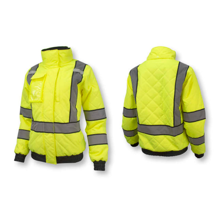 Radians SJ930-3ZGW Women's Class 3 Quilted Bomber Jacket