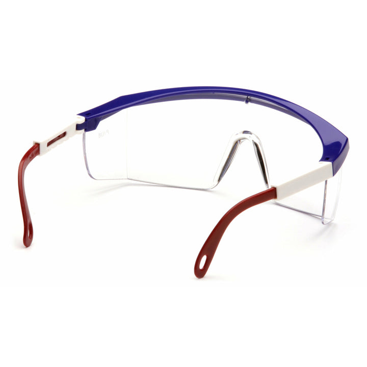Pyramex SNWR410S Clear Lens with Red, White, and Blue Frame
