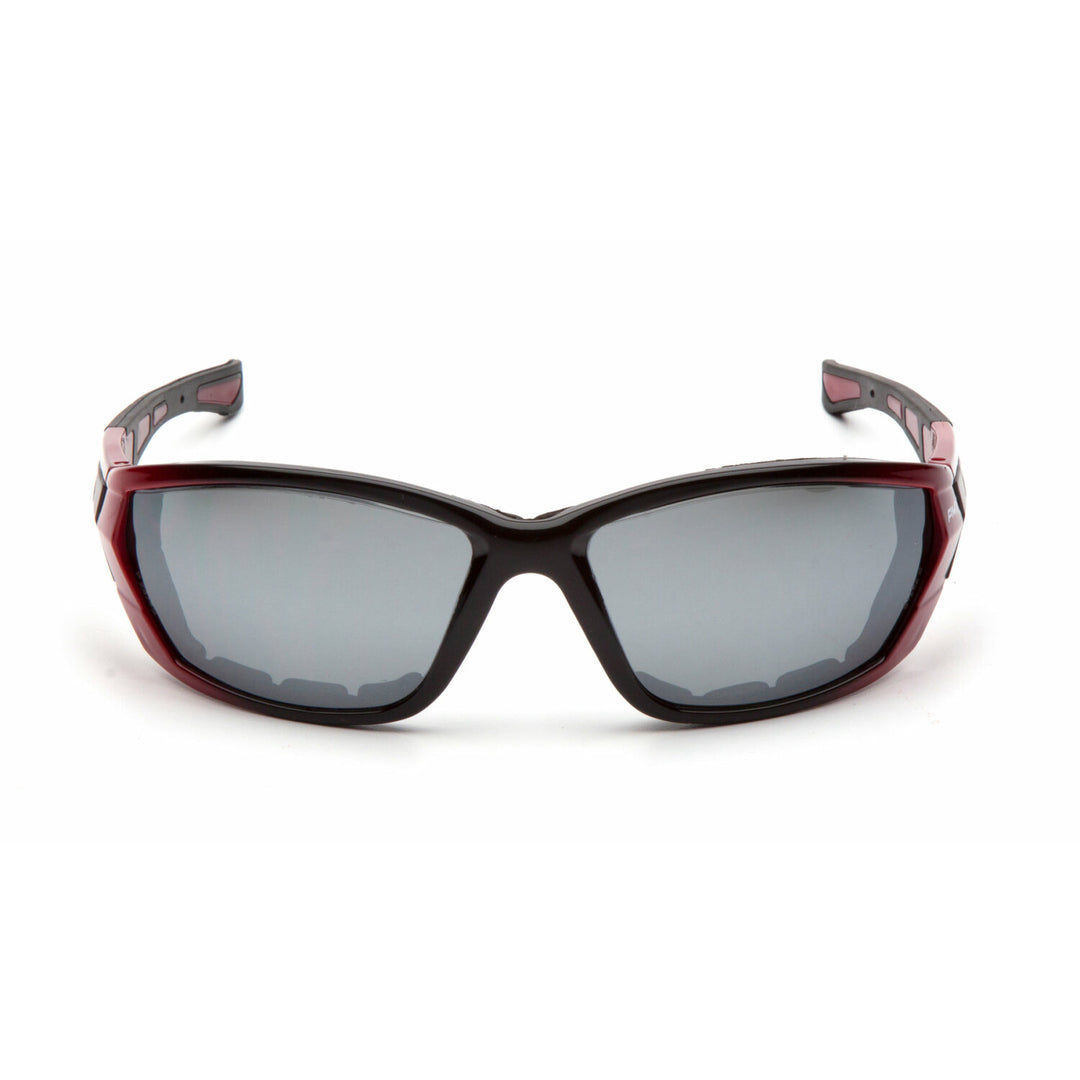Pyramex SR10870D Silver Mirror Lens with Padded Red Frame