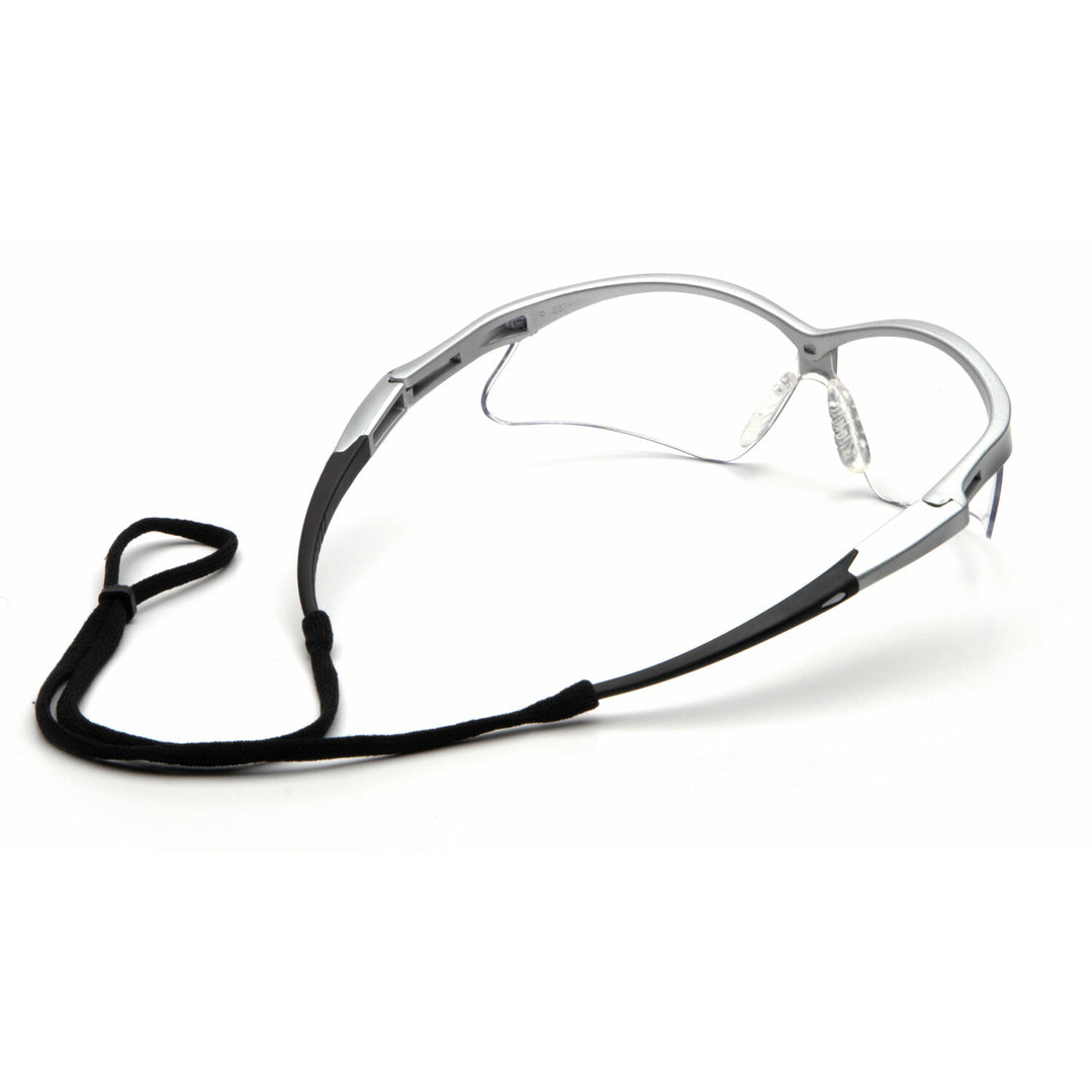 Pyramex SS6310SP Pmxtreme Clear Lens with Silver Frame and Cord