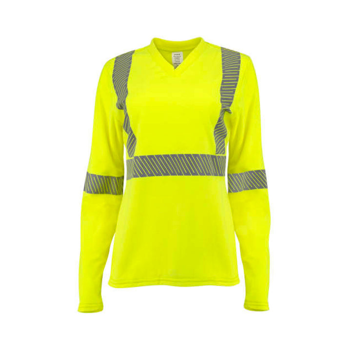 Radians ST921W Women's Type R Class 3 Segmented Reflective Long Sleeve FR T-shirt - Hi-Vis Green