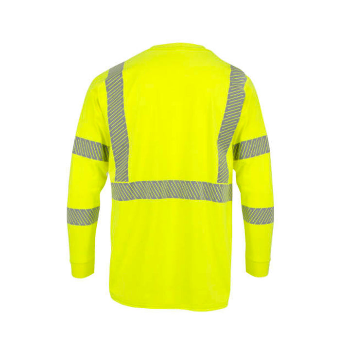 Radians ST921 Men's Long Sleeve FR T-shirt with Class 3 Segmented Reflective Tape - Hi-Vis Green