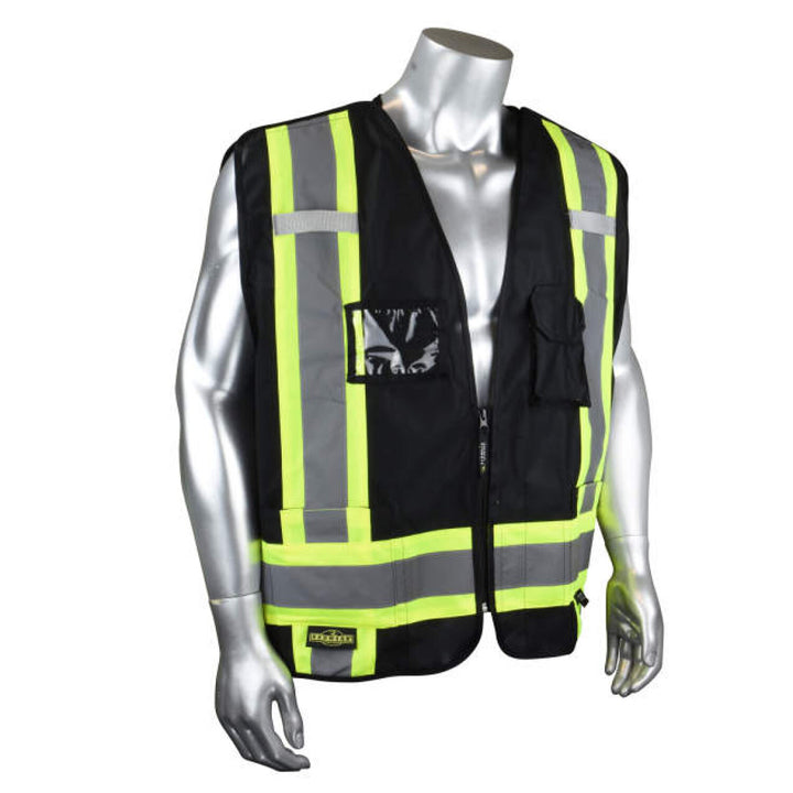 Radians SV020X-1 Heavy Duty 7-Pocket Tear Away Cruiser Vest X-Back - Black