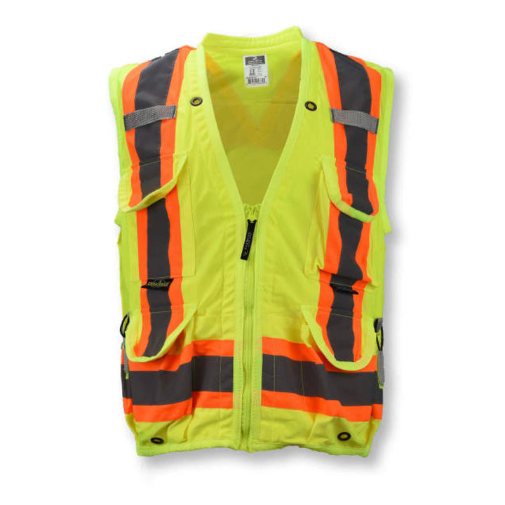 Radians SV030X-2 Heavy Duty 10-Pocket Cruiser Vest with Back Pouch X-Back